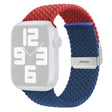 Apple Watch 49mm / 45mm / 44mm / 42mm Nylon Armband Koord - Rood+Blauw