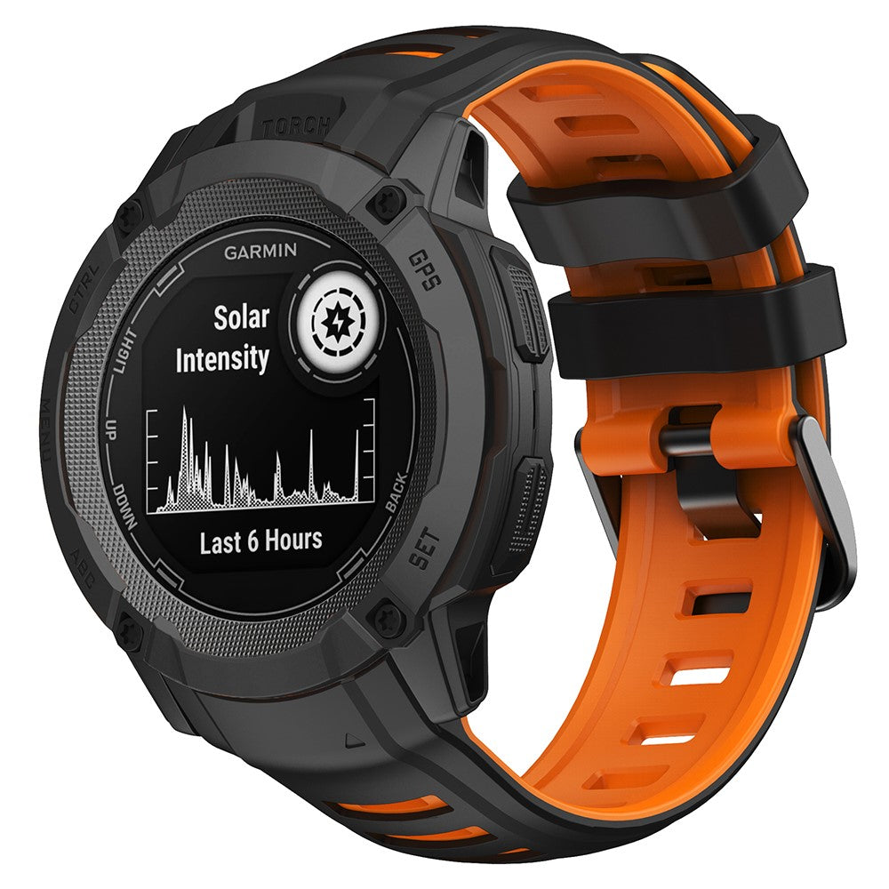 Rigtigt Holdbart Silikone Rem passer til Garmin Instinct 2X - Orange#serie_3