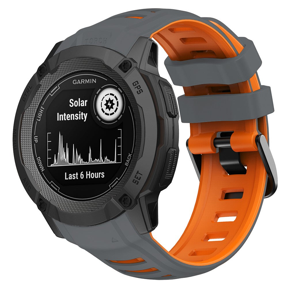 Rigtigt Holdbart Silikone Rem passer til Garmin Instinct 2X - Orange#serie_10