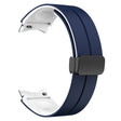 Samsung Galaxy Watch 5 Pro 45mm Magnetische Gesp Polsband Bi-color Siliconen Koord - Oranje + Zwart