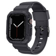 Apple Watch Series 49mm - 45mm - 44mm - 42mm Universele Krasbestendige Band met Horloge Hoesje - Donkergrijs