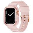 Apple Watch Series 41mm - 40mm - 38mm Universele Horlogeband Krasbestendig Bandje met hoesje