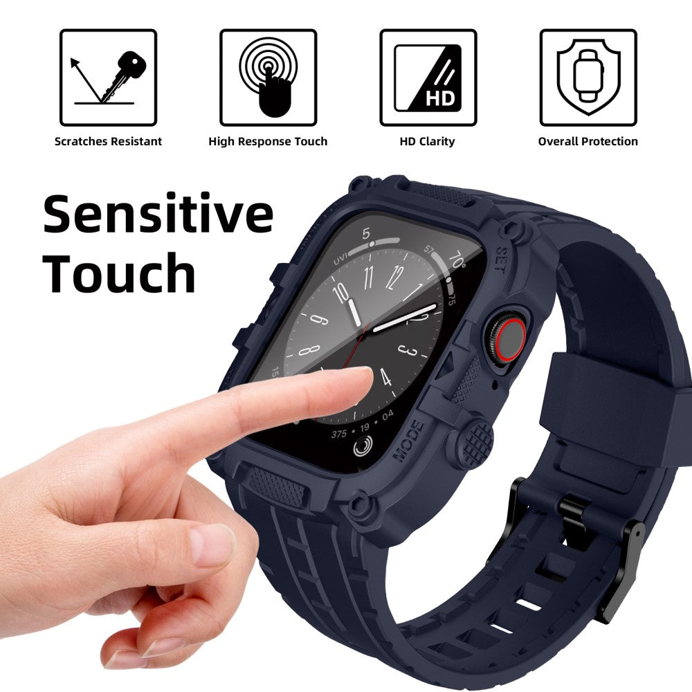 Mega Kønt Silikone Universal Rem passer til Apple Smartwatch - Blå#serie_1