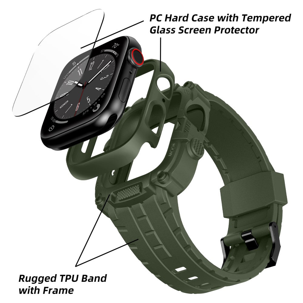 Mega Kønt Silikone Universal Rem passer til Apple Smartwatch - Grøn#serie_3