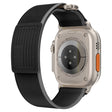 Apple Watch Series 41mm - 40mm - 38mm Universeel Koord Nylon Sport Loop Band - Zwart+Grijs