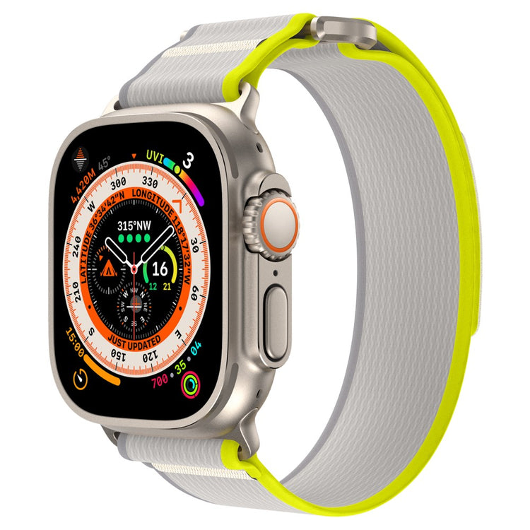 Rigtigt Fed Nylon Universal Rem passer til Apple Smartwatch - Gul#serie_2