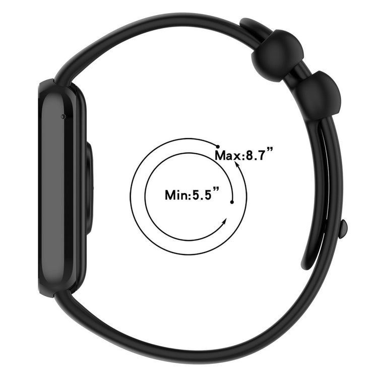 Vildt Holdbart Silikone Rem passer til Xiaomi Smart Band 8 Pro - Sort#serie_6