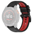 Garmin Fenix 7S / 7S Pro / 6S QuickFit 20mm Siliconen Horlogeband Dual Color Vervanging - Zwart+Rood