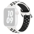 KALEBOL Apple Watch Series 49mm - 45mm - 44mm - 42mm Universele Siliconen Horlogeband - Wit+Zwart