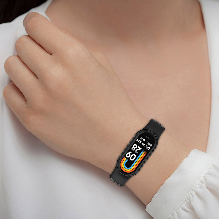 Fremragende Silikone Rem passer til Xiaomi Smart Band 8 - Gul#serie_1