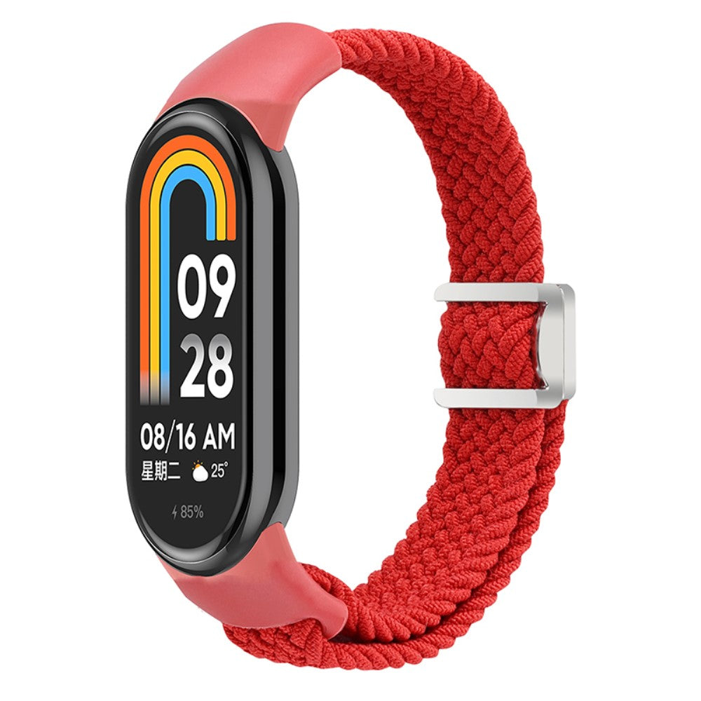 Vildt Godt Nylon Rem passer til Xiaomi Smart Band 8 - Rød#serie_10