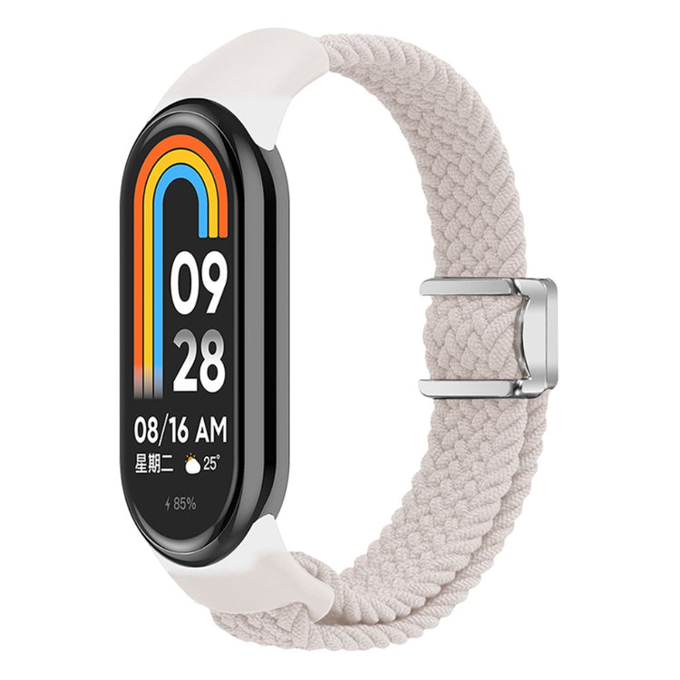 Vildt Godt Nylon Rem passer til Xiaomi Smart Band 8 - Hvid#serie_20