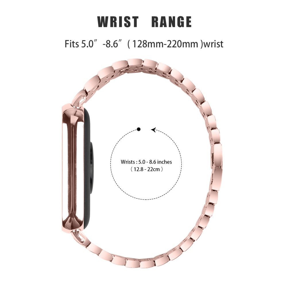 Helt Vildt Holdbart Rhinsten Rem passer til Xiaomi Smart Band 8 Pro - Pink#serie_1