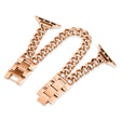 Apple Watch Series 49mm - 45mm - 44mm - 42mm Universele Roestvrijstalen Band - Roségoud