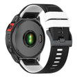 KALEBOL KLB-SSGJ-001 Garmin Fenix 7 / Fenix 7 Pro Sport Koord 22mm Siliconen Horlogeband - Zwart+Wit