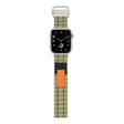 Apple Watch Series 49mm - 45mm - 44mm - 42mm Universele Nylon Horlogeband - Groene Rasters