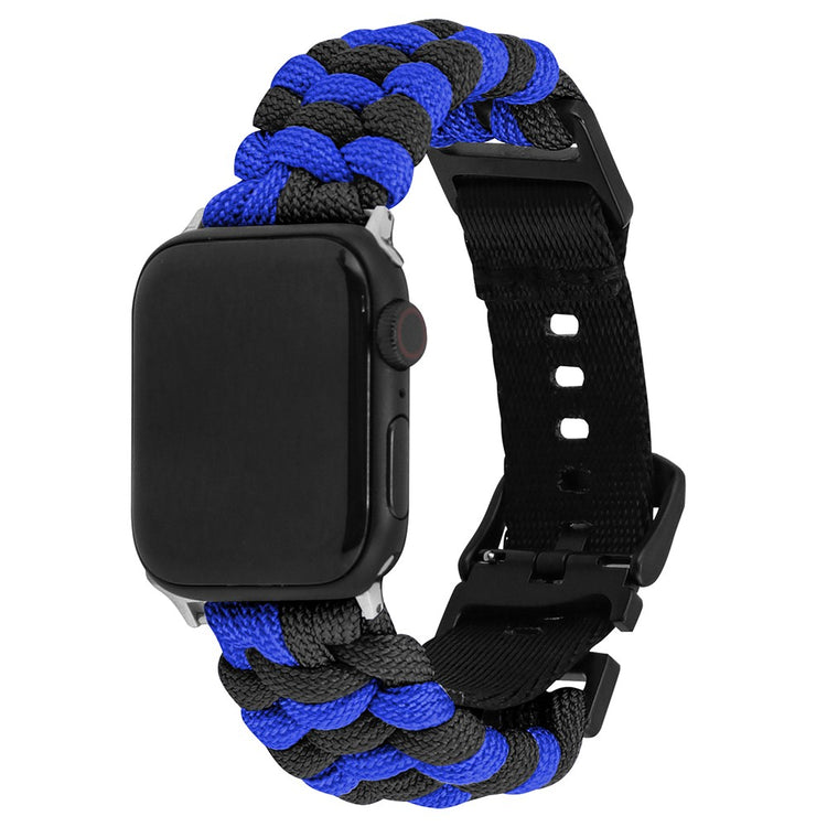 Apple Watch Series 41mm - 40mm - 38mm Universal Nylon Rope Watch Band Dual Color - Blue+Black#serie_10