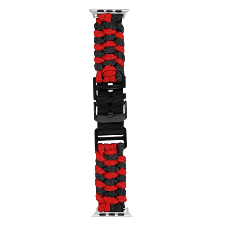 Apple Watch Series 41mm - 40mm - 38mm Universal Nylon Rope Watch Band Dual Color - Red+Black#serie_13