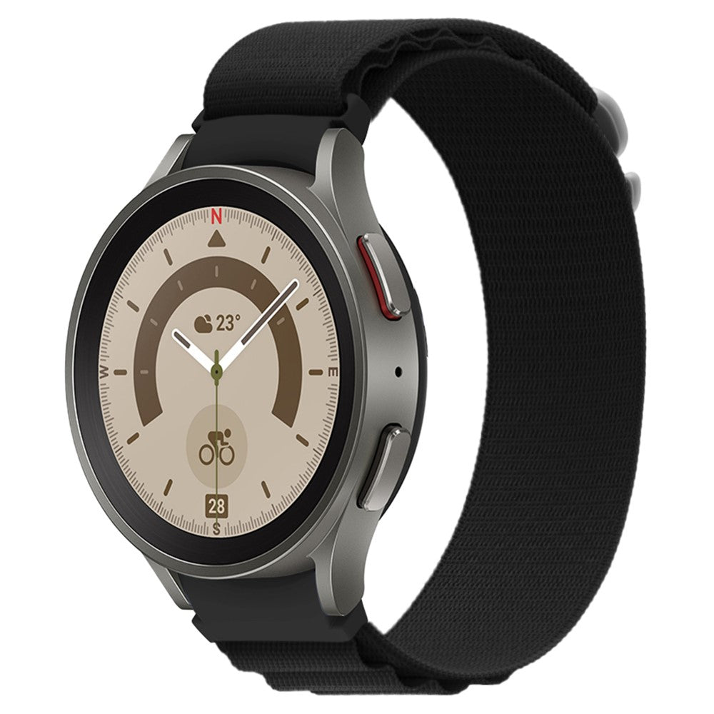 Helt Vildt Pænt Nylon Universal Rem passer til Samsung Smartwatch - Sort#serie_1