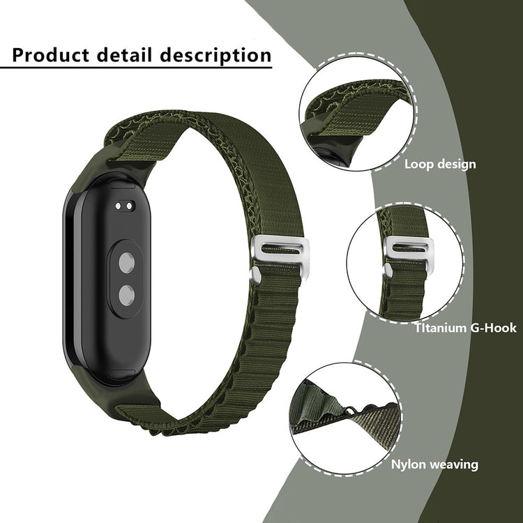 Super Godt Nylon Rem passer til Xiaomi Smart Band 8 - Orange#serie_2