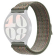 KALEBOL KLB-NLHH-002 Samsung Galaxy Watch3 45mm / Huawei Watch GT4 46mm Nylon Band 22mm Horlogebandje - Donkergroen+Oranje