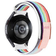 KALEBOL KLB-YJNLHH-001 Samsung Galaxy Watch6 / Watch6 Classic Nylon Koordjes 20mm Horlogeband Lus Bevestiging - Wit Regenboog
