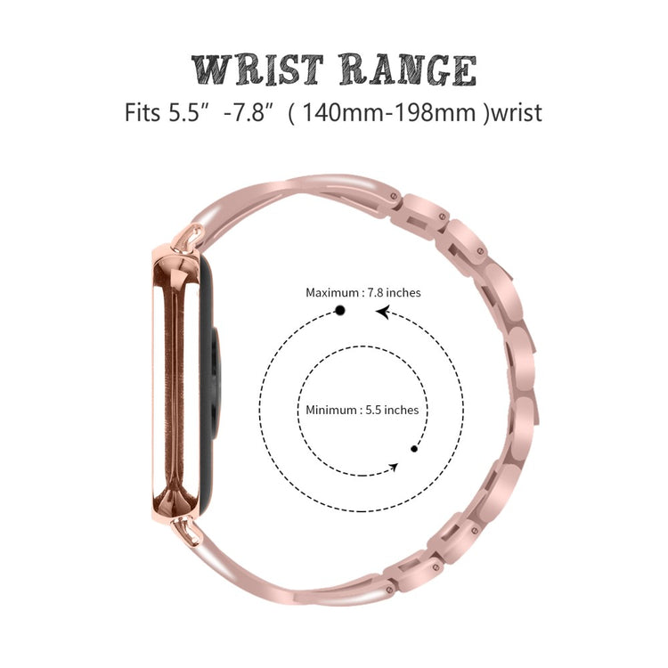 Super Hårdfør Rhinsten Rem passer til Xiaomi Redmi Watch 4 - Pink#serie_5