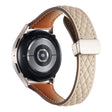 Samsung Galaxy Watch6 Classic / Watch6 horlogebandje 20 mm vouwsluiting echt koeienleer bandje - Starlight