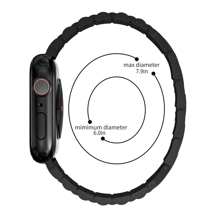 Apple Watch Series 49mm - 45mm - 44mm - 42mm Metal Strap Replacement - Black#serie_1