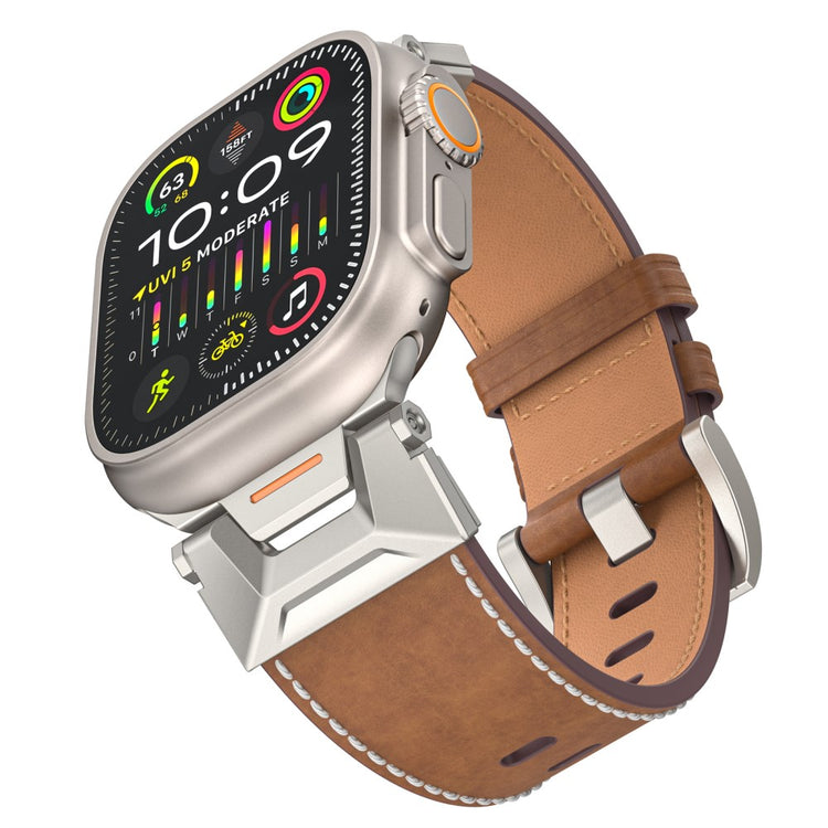 Apple Watch Series 49mm - 45mm - 44mm - 42mm Watchband Leather Watch Strap - Deep Brown Crazy Horse#serie_4