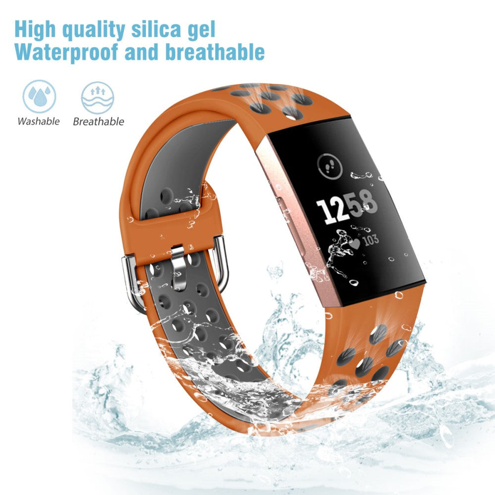 Fitbit Charge 3 / Fitbit Charge 4 Silicone Universel Strap - Orange#serie_3