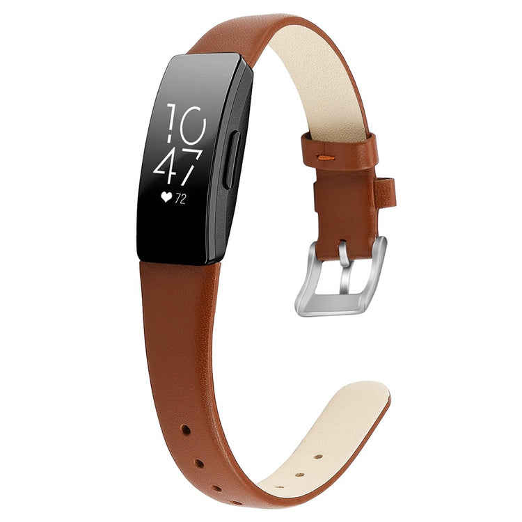 Incredibly Cool Fitbit Inspire 1 Genuine Leather Strap - Brown#serie_9