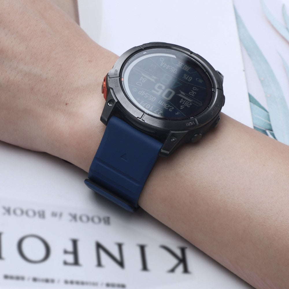 Super Durable Garmin Smartwatch Silicone Universel Strap - Blue#serie_5