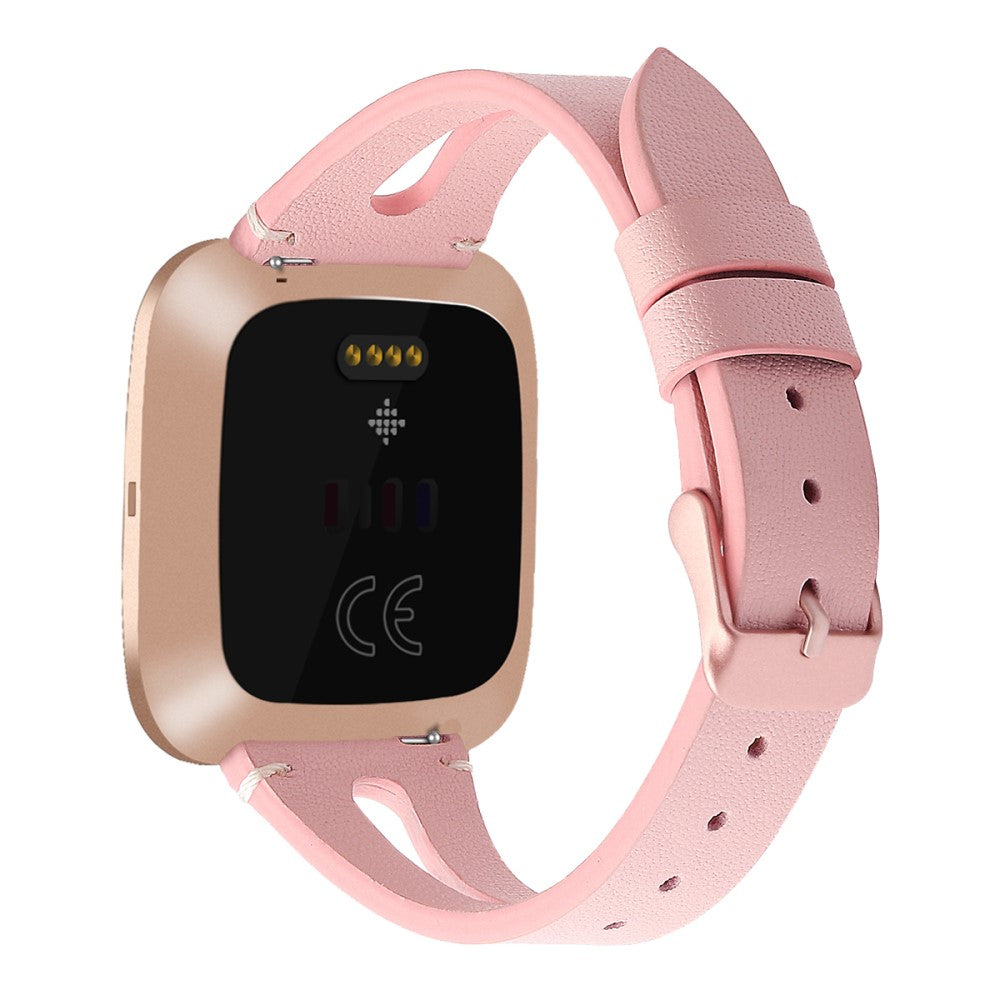 Mega Fashionable Fitbit Versa 3 Genuine Leather Strap - Pink#serie_4