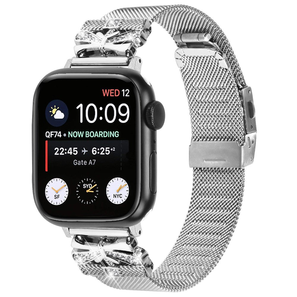 Nice Apple Smartwatch Metal And Rhinestone Universel Strap - Silver#serie_357