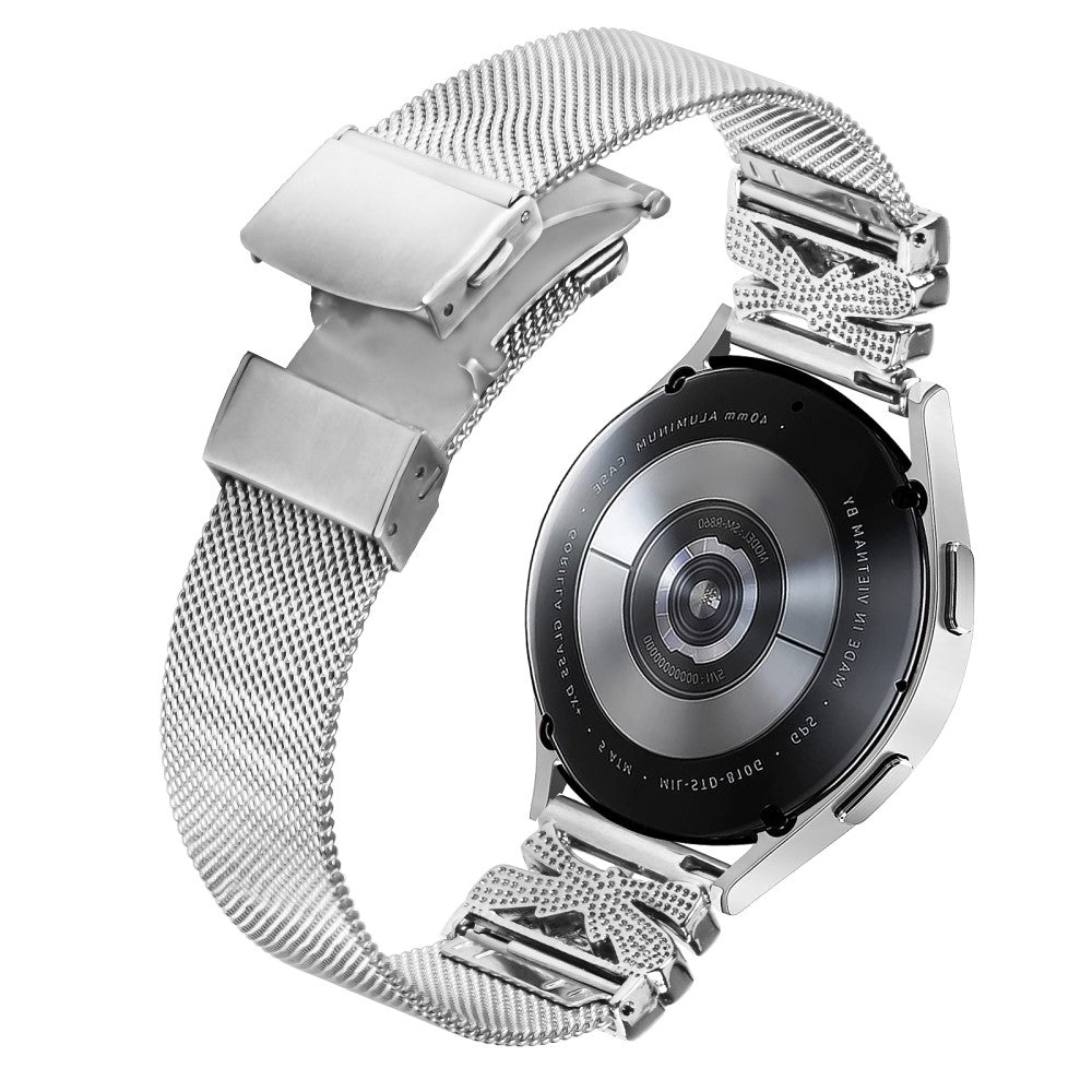 TicWatch 2 / TicWatch E Metal And Rhinestone Universel Strap - Silver#serie_019