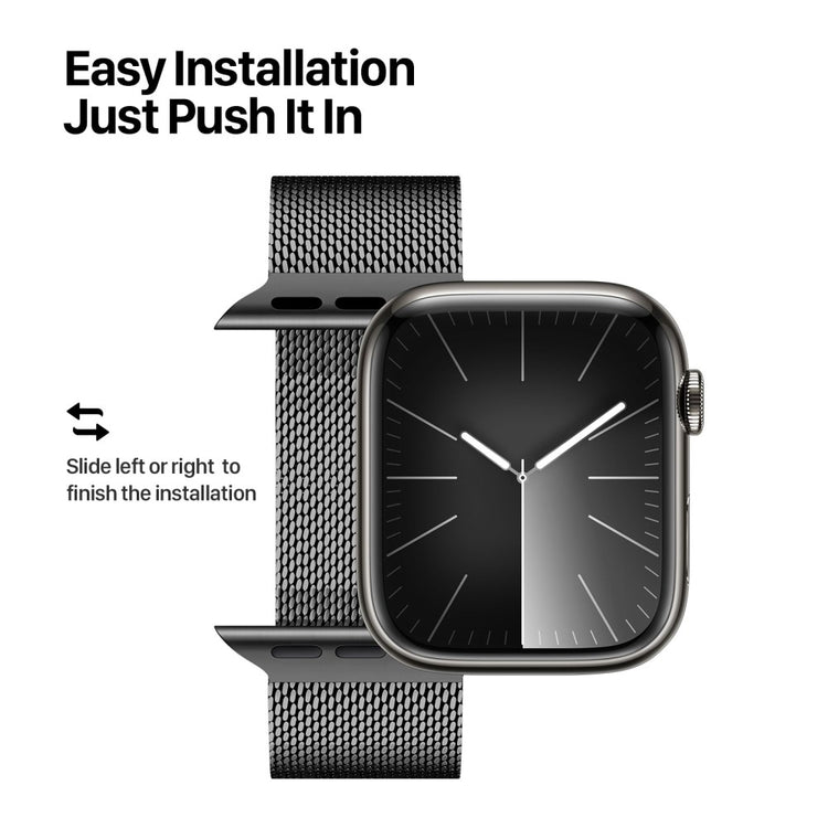 Very Elegant Apple Smartwatch Metal Universel Strap - Black#serie_1