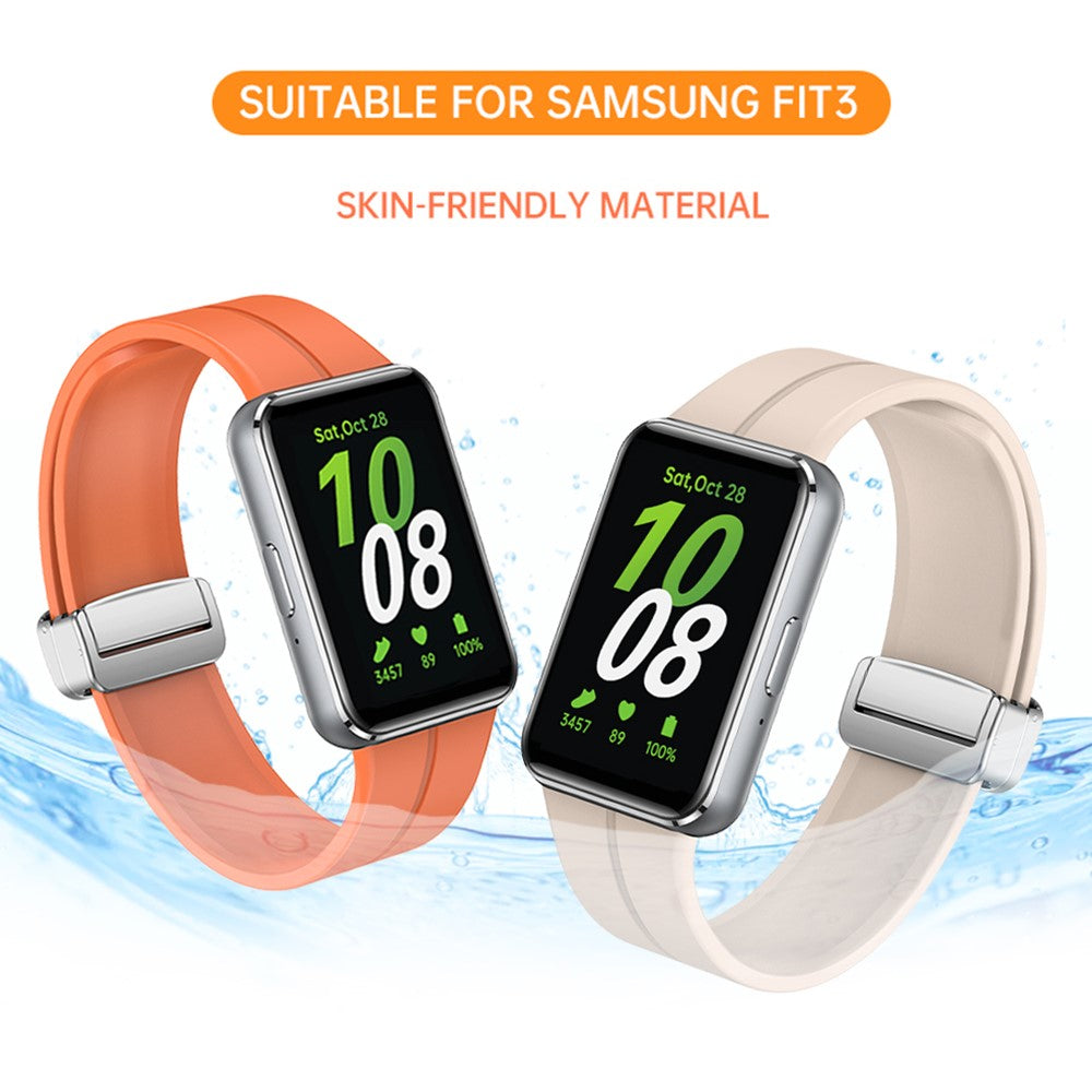 Mega Nice Samsung Galaxy Fit 3 Silicone Strap - Green#serie_2