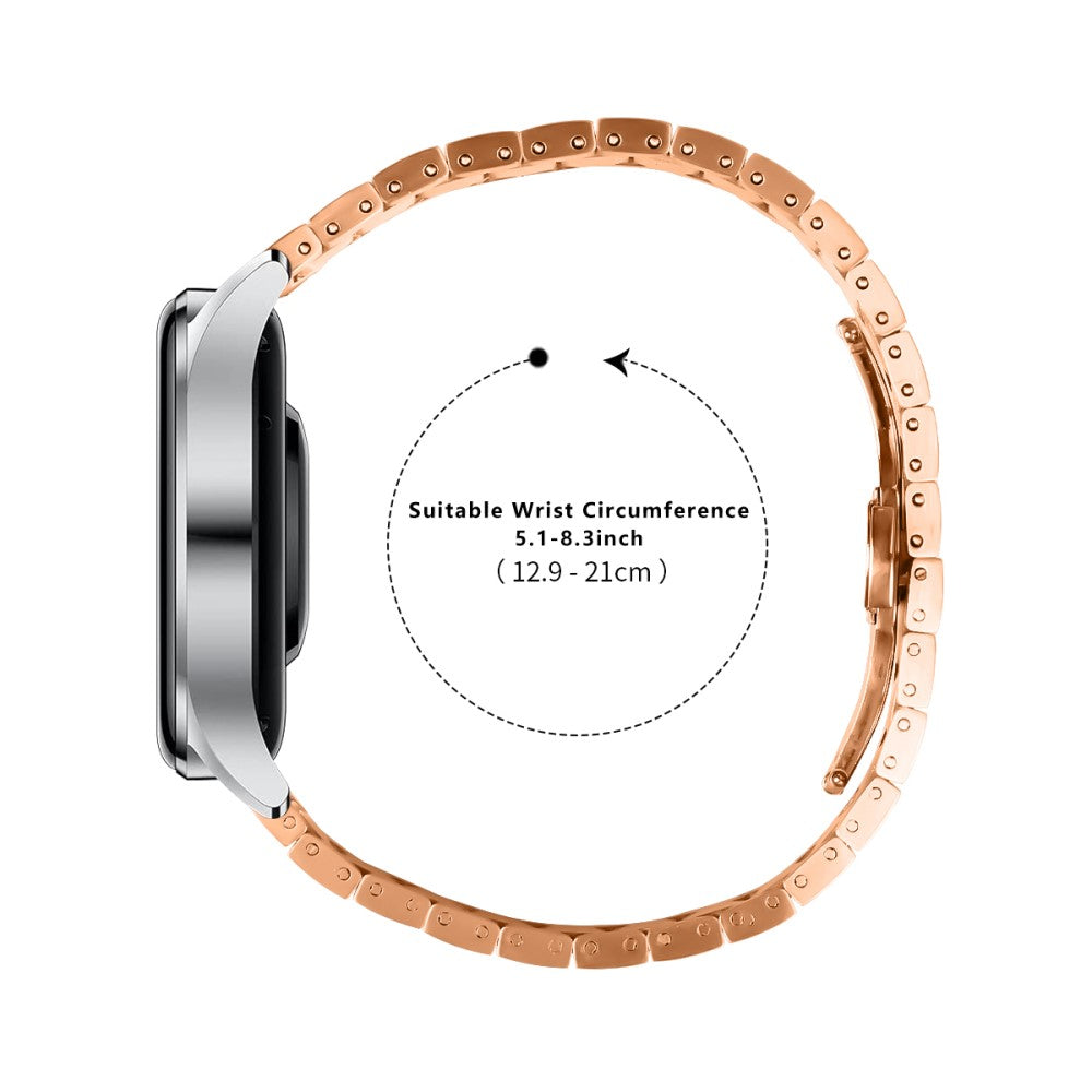 Huawei Watch GT 3 Pro 46mm Watchband Metal Strap Replacement with Butterfly Buckle - Rose Gold#serie_5