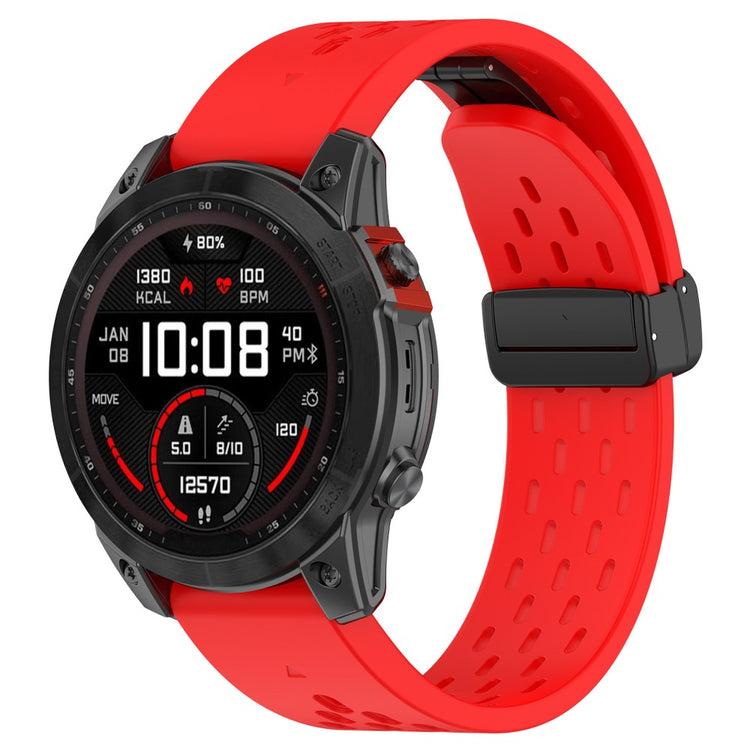 Mega Comfortable Garmin Smartwatch Silicone Universel Strap - Red#serie_3