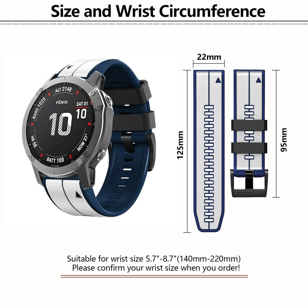 Very Stylish Garmin Smartwatch Silicone Universel Strap - Blue#serie_1