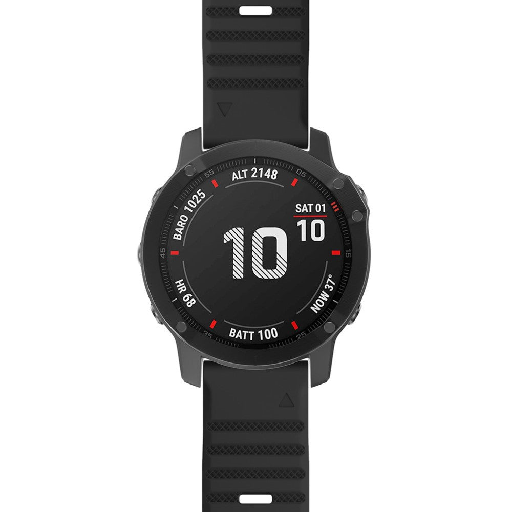 Really Beautiful Garmin Smartwatch Silicone Universel Strap - Black#serie_1