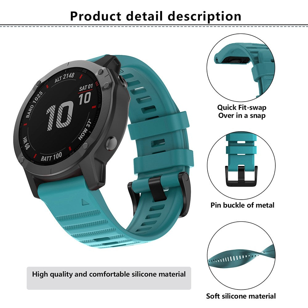 Really Beautiful Garmin Smartwatch Silicone Universel Strap - Green#serie_9