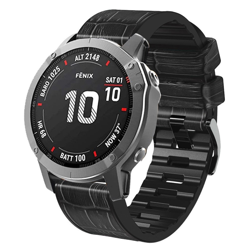 Super Cool Garmin Smartwatch Silicone Universel Strap - Black#serie_1