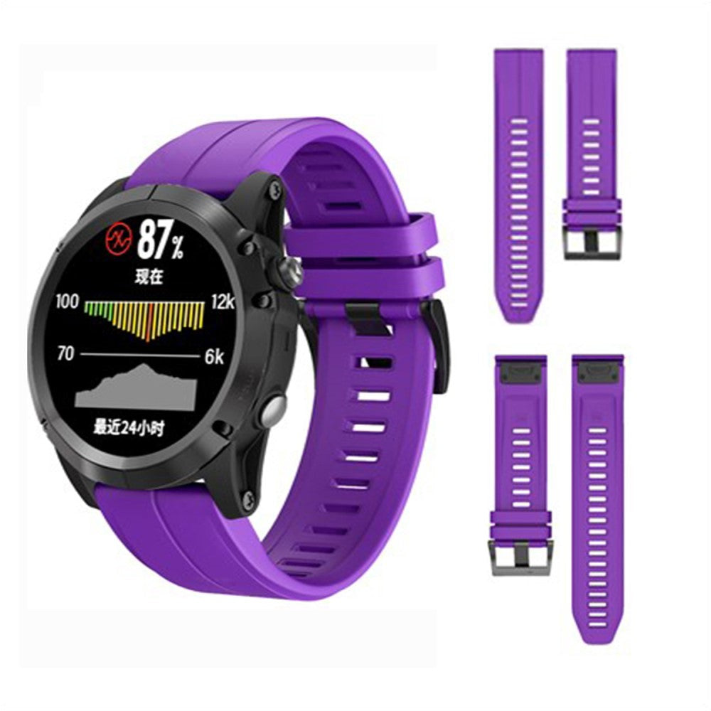 Very Stylish Garmin Smartwatch Silicone Universel Strap - Purple#serie_7