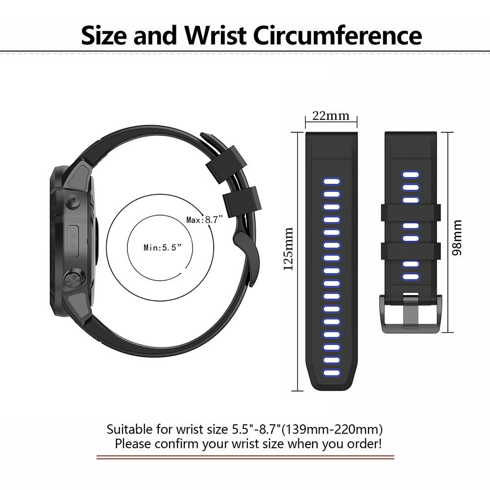 Mega Fashionable Garmin Smartwatch Silicone Universel Strap - Green#serie_4