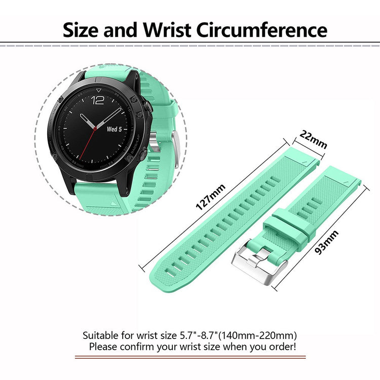 Very Pleasant Garmin Smartwatch Silicone Universel Strap - Black#serie_1