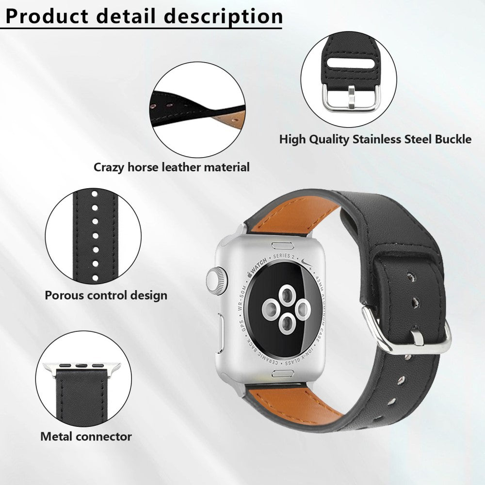 Absolutely Nice Apple Smartwatch Pu Leather Universel Strap - Brown#serie_2