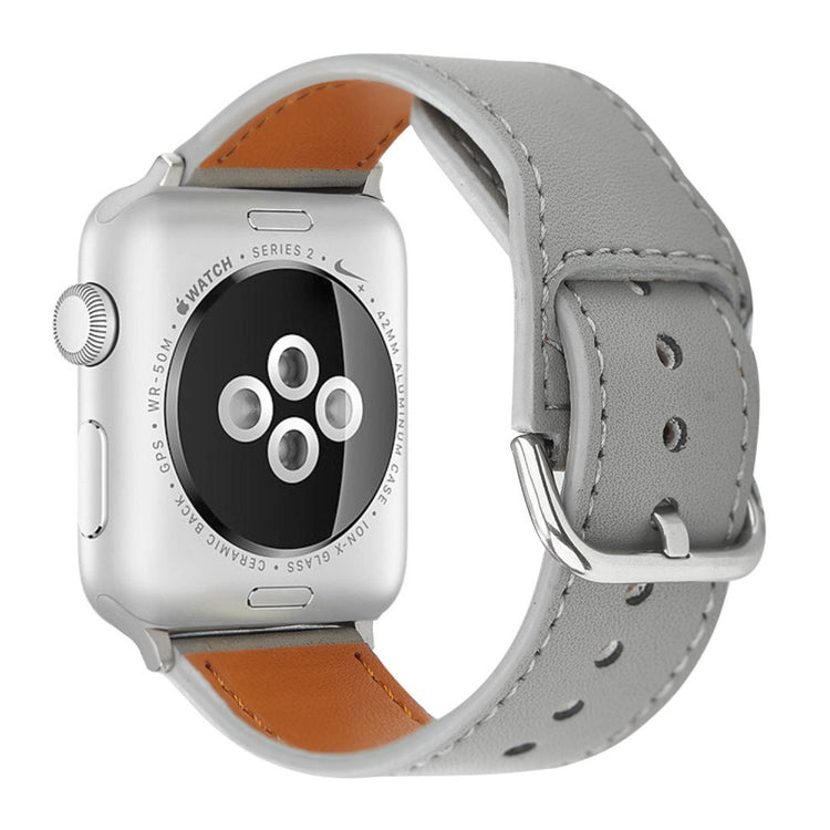 Mega Nice Apple Smartwatch Pu Leather Universel Strap - Silver#serie_3