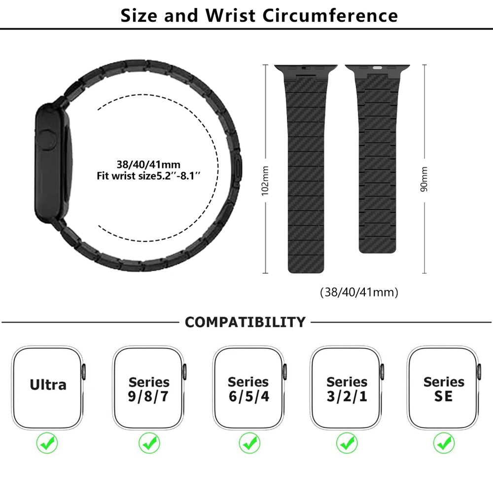 Very Cool Apple Smartwatch Metal Universel Strap - Black#serie_1